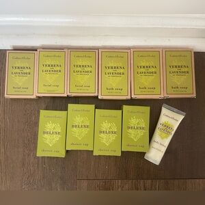 Crabtree & Evelyn Cap Verbena Lavender Bath Facial Soap  Body Lotion Travel Size